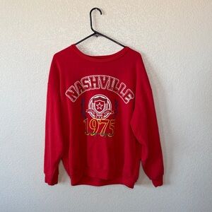 Red Nashville 1975 Sweatshirt